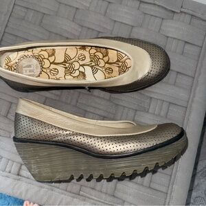 Fly London Metallic Wedges